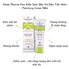[FLOSLEK] Kem dưỡng ẩm kiểm soát dầu Floslek Anti Acne Mattifying Cream 50ml
