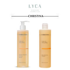 [CHRISTINA] Sửa rửa mặt Christina Moisturizing Facial Wash 300ml & Nước hoa hồng Christina 300ml