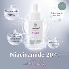 [EVENSWISS] Serum Sáng Da Se Lỗ Chân Lông Nia 20 Evenswiss 30ml