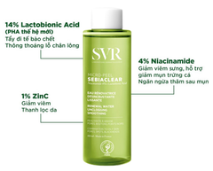 [SVR] TONER SVR SEBIACLEAR MICRO-PEEL, NƯỚC HOA HỒNG CẢI THIỆN MỤN 150ML