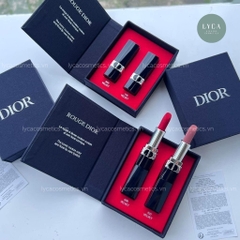 [DIOR] Set Son Dior Rouge Mini Màu 999 Velvet Và 100 Nude Look Matte