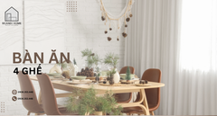 Bàn ăn 4 ghế: Kích thước chuẩn và các mẫu bàn ăn đẹp cho căn hộ