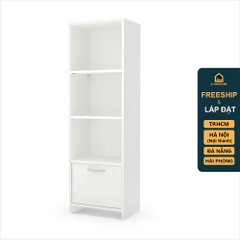 STEP ONE, Kệ trưng bày 4 tầng kèm hộc tủ kéo SHE_078, 50x35x140cm