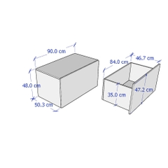 ZANOTTA, Tủ lưu trữ đựng đồ chơi cho trẻ kèm tay nắm STO_028, 90x52x48cm