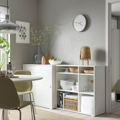 SOSIA, Tủ lưu trữ cửa lùa kèm kệ sách 3 tầng STO_075, 190x47x90cm