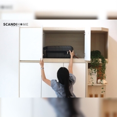 RAYA, Tủ quần áo đa năng 3 phần WAR_500, 160x60x260cm (Ngang x Sâu x Cao), Scandi Home