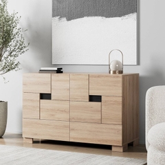 HAILEE, Tủ lưu trữ 3 tầng 6 ngăn kéo phong cách hiện đại DRA_200, 112x46x73cm