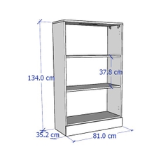 BODO, Tủ lưu trữ đồ dùng 3 tầng STO_073, 81x35x134cm