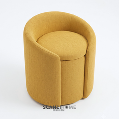 DONE, Ghế đôn, ghế trang điểm SOF_002 Scandi Home, 52x52x58cm, ghế có hộc lưu trữ tiện dụng