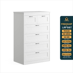 SENGE, Tủ lưu trữ đồ dùng tân cổ điển 5 tầng 6 ngăn DRA_097, 82x50x126cm