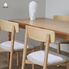 MONO, Bàn ăn 4 ghế gỗ tự nhiên DIN_002, 1300x750x760, Bàn ăn gỗ Scandi Home