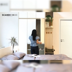 RAYA, Tủ quần áo đa năng 3 phần WAR_500, 160x60x260cm (Ngang x Sâu x Cao), Scandi Home