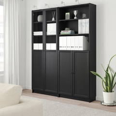 JELLY, Kệ sách 6 tầng 2 gian cửa cổ điển kèm kính SHE_057, 160x30x202cm