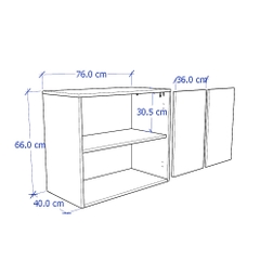 BOR, Tủ lưu trữ đồ dùng STO_045, 76x40x66cm