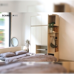 RAYA, Tủ quần áo đa năng 3 phần WAR_500, 160x60x260cm (Ngang x Sâu x Cao), Scandi Home