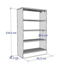 BODO, Kệ trưng bày đồ dùng cửa kính SHE_073, 81x35x134cm