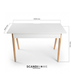 BUNNY, Bàn làm việc DEK_138, 120x60x75cm, Bàn trang điểm Scandi Home