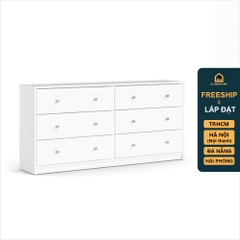 GUILF, Tủ lưu trữ đồ dùng hiện đại 3 tầng 6 ngăn kéo DRA_115, 143x35x68cm