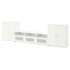 KALUA, COMBO Bộ đôi tủ 3 tầng kết hợp kệ TV 3 hộc kéo STO_054, 336x41x95cm