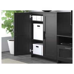 KALUA, COMBO Kệ TV kết hợp tủ trưng bày cửa kính STO_049, 276x41x95cm