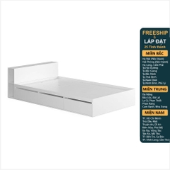 TINTO, Giường ngủ kết hợp kệ đầu giường BED_018, 221x60cm