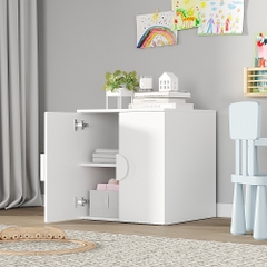 ZANOTTA, Tủ lưu trữ đồ dùng 2 tầng kèm tay nắm STO_027, 60x57x63cm
