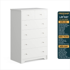 OLYMPIA, Tủ lưu trữ đồ tân cổ điển 5 tầng 6 ngăn kéo DRA_109, 79x49x124cm