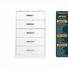 TICK, Tủ lưu trữ đồ dùng hiện đại 5 ngăn DRA_130, 68x40x105cm