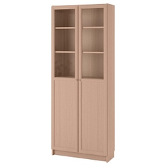 JELLY, Kệ sách 6 tầng cửa cổ điển kèm kính SHE_056, 80x30x202cm