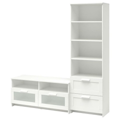 KALUA, COMBO Kệ TV 2 hộc kéo kết hợp kệ tủ cao STO_052, 180x41x190cm