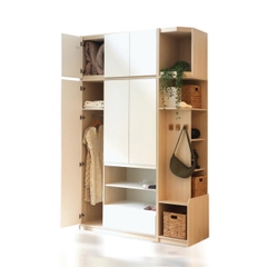 RAYA, Tủ quần áo đa năng 3 phần WAR_500, 160x60x260cm (Ngang x Sâu x Cao), Scandi Home