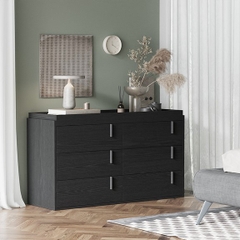 RIKKE, Tủ lưu trữ đựng đồ dùng 3 tầng 6 ngăn kéo DRA_218, 122x40x70cm