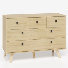 AJUNA, Tủ lưu trữ đồ dùng 7 ngăn kéo hiện đại DRA_240, 99x37x71cm