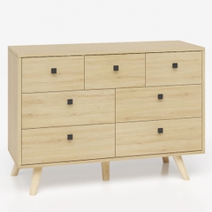 AJUNA, Tủ lưu trữ đồ dùng 7 ngăn kéo hiện đại DRA_240, 99x37x71cm