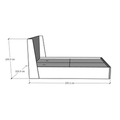 DORY, Giường ngủ 2 hộc tủ BED_140, 205x100cm, sản xuất bởi Scandi Home