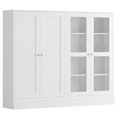 BODO, COMBO Kệ tủ lưu trữ đồ dùng cửa kính STO_071, 162x35x134cm