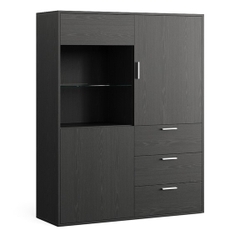 EDLE, Tủ lưu trữ đồ dùng kèm 3 ngăn kéo DRA_230, 120x40x150cm