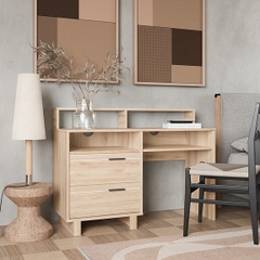 [Freeship Tp.HCM, Hà Nội] FYNN, Bàn làm việc kèm hộc tủ phong cách Bắc Âu DRA_161, 120x46x89cm