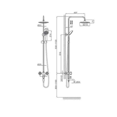 Vòi Sen Tắm Đứng DK1384701B09