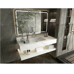 Tủ Lavabo Bằng Đá 2 Tầng TC 1008white