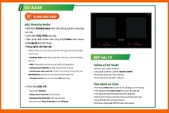 Bếp từ đôi Sevilla SV AA19 | Cảm ứng trượt, Inverter, Chính hãng giá tốt