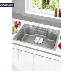 Chậu Rửa Bát 1 Hố Inox KP-CR02-7546 – Inox SUS304 Cao Cấp, Chống Gỉ Sét