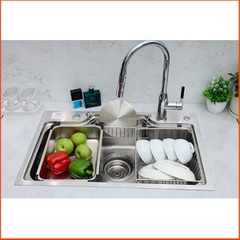Chậu Rửa Bát 1 Hố Inox KP-CR02-7546 – Inox SUS304 Cao Cấp, Chống Gỉ Sét