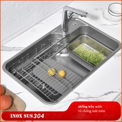 Chậu Rửa Bát KP 7548LUX – Inox 304 Cao Cấp, Chống Xước, Bảo Hành 5 Năm