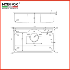 Chậu Rửa Bát NoBiNox NN995D