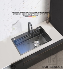 Chậu Rửa Bát Chống Xước Kèm Vòi Rửa Thác RG7546SU DEKOR Loại 1