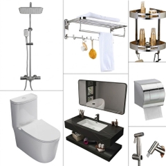 Combo Phòng Tắm Cao Cấp RG356 – Bàn Đá Sang Trọng, Thiết Kế Hiện Đại