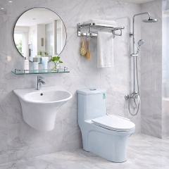 Bộ Combo Thiết Bị Vệ Sinh RG08 9 Món Đầy Đủ - Trọn Bộ Phòng Tắm Cao Cấp