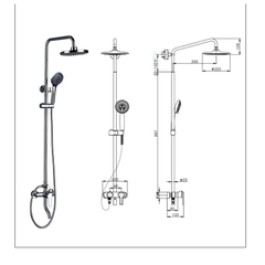 Vòi Sen Tắm Đứng DK1503701B10