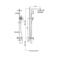 Vòi Sen Tắm Đứng DK1433701A01